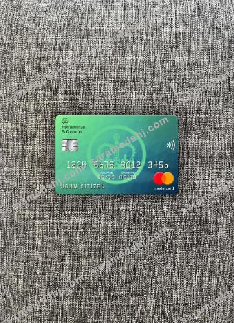 United Kingdom HM Revenue & Customs bank mastercard photolook front